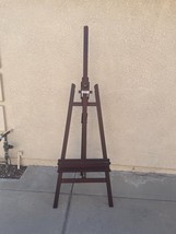 wood painting easel brown large used condition - £37.36 GBP