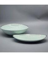 Universal Ballerina Mint Mist Vegetable Bowl Green And Relish Small Tray - $1,110.23 MXN