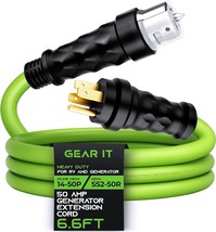 Gearit 50-Amp Generator Extension Cord (6.6 Ft) Inline Nema 14-50P To, 6... - £61.37 GBP