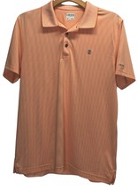 Izod Golf Polo Shirt Orange White Stripe Short Sleeve XL TG XG 3 Button ... - £13.85 GBP
