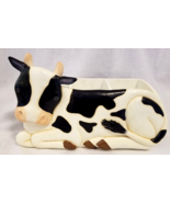 Cow Mail Desk Caddy Organizer Black White Cow Farmhouse Black White 3 Spaces - $19.99