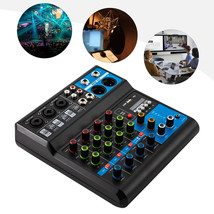 5 Channel Mixing Console Studio Audio Bluetooth Dj Live Ktv Mixer Sound Board - £66.81 GBP