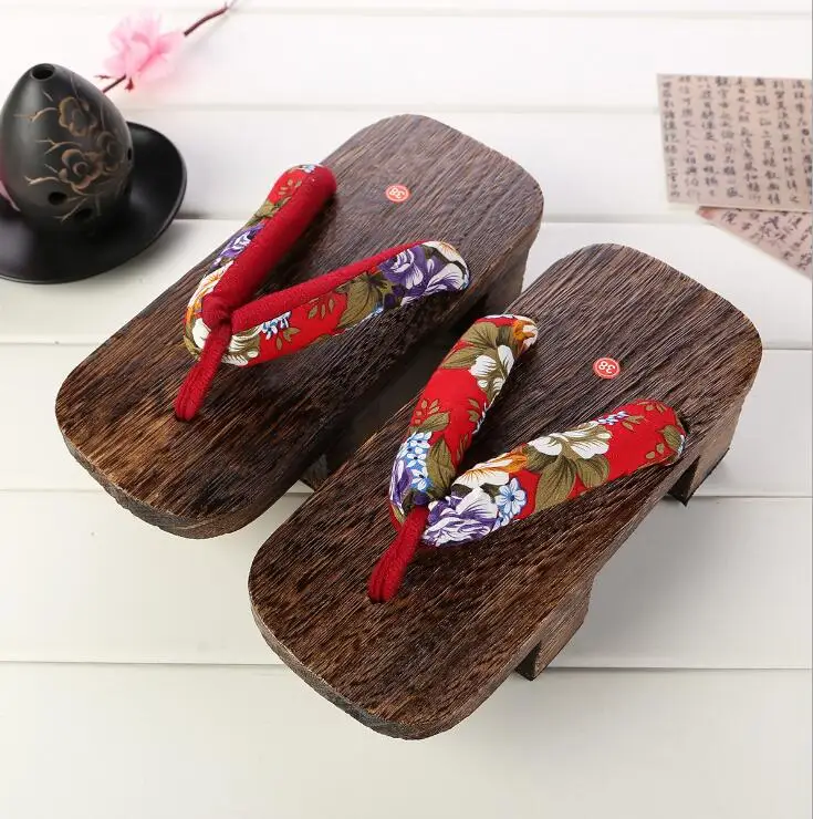 new Female slippers summer Japanese en geta clogs shoes sandals flip-flops two t - £40.66 GBP