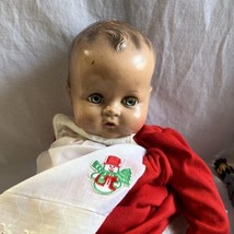 Vintage Ideal Composition Plush Baby Doll 23" Sleep Eyes Crier Box Not Working - $44.50