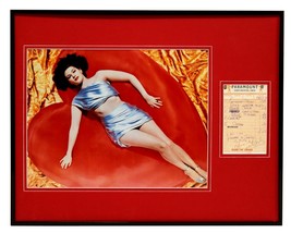 Yvonne Decarlo Signed Framed 16x20 Receipt &amp; Photo Display JSA The Munsters - £233.70 GBP