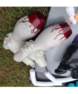 Spirit Halloween Stilts Halloween REPLASEMENT BLOODY BOWLING PINS HAND A... - $49.99