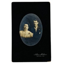 Antique Cabinet Photo 1900&#39;s Victorian Couple Hastings Neb Nelson P Hudleson 3.5 - £14.88 GBP