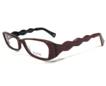 FYSH Eyeglasses Frames 3382 402 Black Red Rectangular Striped Horn 51-15... - £73.88 GBP