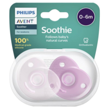 Avent Soothie 0-6 Months Pink 2 Pack - £68.07 GBP