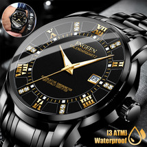 Men&#39;S Relojes De Hombre Stainless Steel Watch Waterproof Classic Quartz ... - £17.88 GBP
