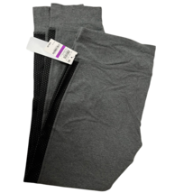 Ideology Womens Mesh Trimmed Yoga Leggings In Charcoal Heather Sz XXL New - £9.82 GBP