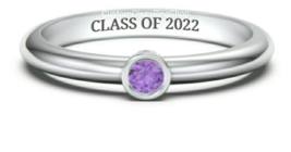 Graduation Gift,One Diamond Graduation Ring,semi-fine jewelry - £127.89 GBP
