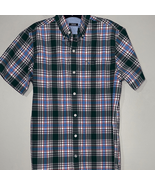 Izod Men&#39;s Short Sleeve Plaid Shirt - Black, Blue, and White - $13.72