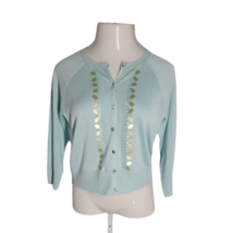 Requirements Classy Cute Button Up Cardigan Sweater ~ Sz M ~ Blue ~ Long Sleeve  - $22.49