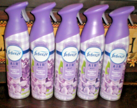 (5) FEBREZE Air Room Freshener Sprays SOUTHERN LILAC MORNINGS 8.8 Oz eac... - £29.20 GBP