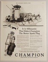 1924 Print Ad Champion Spark Plugs Manufacturing Facility Toledo,Ohio - $17.98