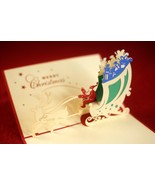 3D Pop Up Christmas Card - Holiday Card - Greeting Card - Santa Claus - $5.41 CAD