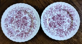 Vtg Set of 2 Grindley England &quot;Printemps&quot; Pink &amp; White Floral 10&quot; Dinner... - £14.19 GBP