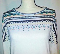 Mason Mackenzie Womens Fair Isle Sweater Size XS Crew Neck Long Sleeve - £6.25 GBP