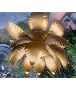 Hanging Pendant Lotus Flower Wrought Iron Tole Art Chandelier Lamp Light... - $298.56 CAD