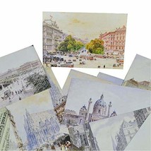 European Style Postcard Painting Greeting Card Collection Set Hand Set of 10 - $16.63