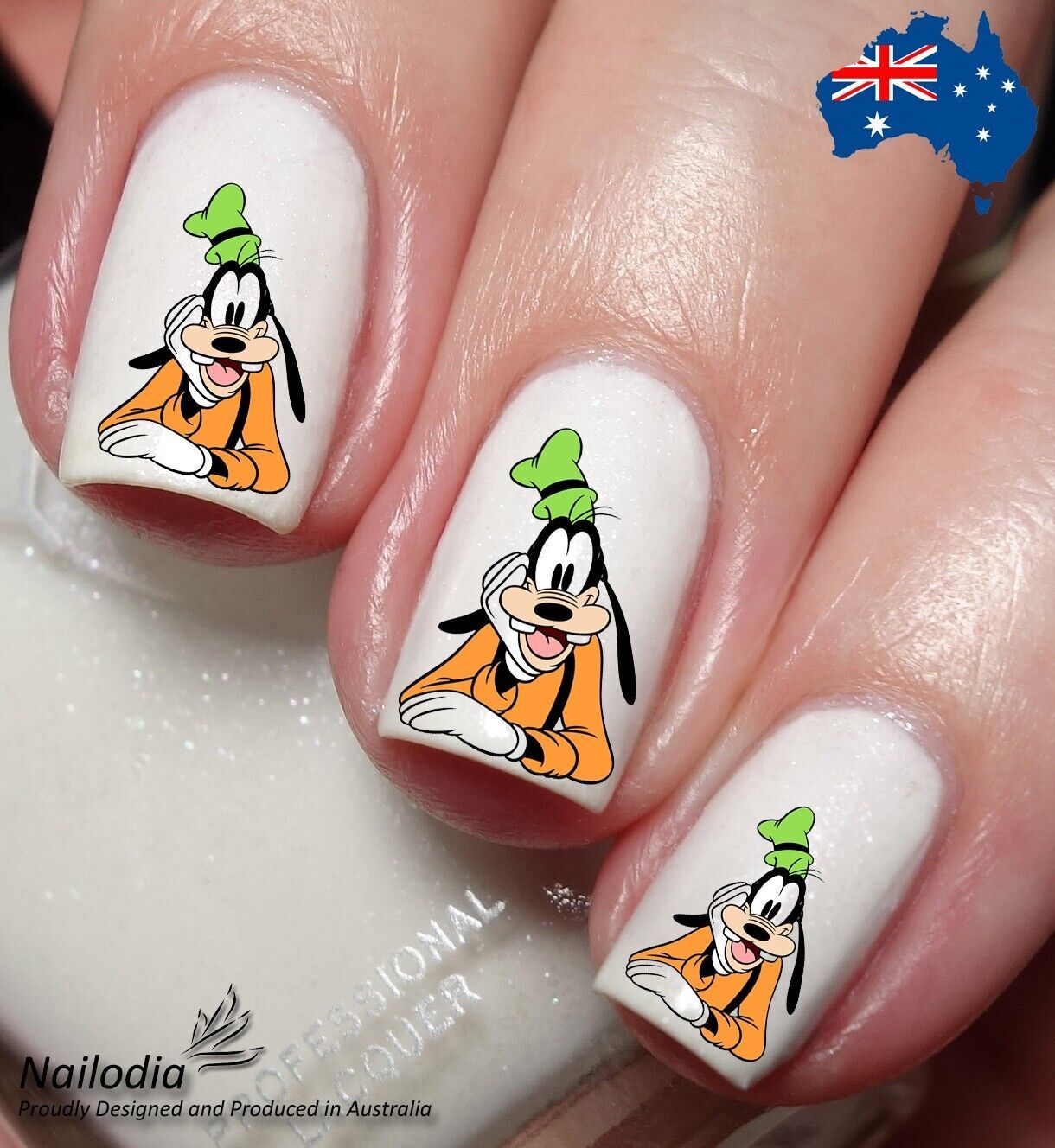 Goofy Nail Art Decal Sticker Water Transfer Slider - Disney Theme