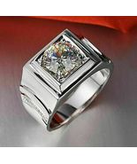 2.00 Ct Round Cut D/VVS1 Diamond Men&#39;s Wedding Band Ring 14K White Gold ... - £113.78 GBP