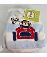 Circo Monkey in Car Polyester Plush Baby Blue White Stripes Baby Boy Bla... - $746.75 MXN
