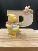 Disney Classic Pooh By Michel &amp; Company Letter P 3” Wall Decor Pooh Piglet Prese - £11.40 GBP