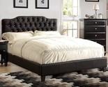 Black Faux Leather Upholstered Cal. King Size Bed - £640.46 GBP