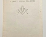 1920s Personalizzato Di Bibbia Presentazione A Novelli Fatto Masons Pubb... - $22.49
