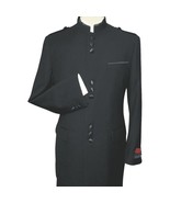 Mens APOLLO KING Banded Collarless suit Chinese Mandarin Wide leg AG92 n... - $211.16 CAD