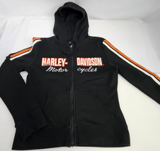 Cropped Harley Davidson Zip Up Hoddie Womens Size Small Motorcycle Jacket - $13.76