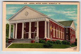 Central Baptist Church Gainesville Georgia Postcard Unposted Linen Unposted - £7.09 GBP