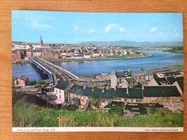 Northern Ireland Derry City River Foyle UK John Hinde Color Postcard Unp... - $13.99