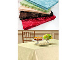 Luxury Damask Tablecloth Table Cover Oblong Rectangle 54&quot; X 72&quot; Polyeste... - £20.53 GBP