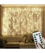 Window Curtain Light,Usb Plug-In Fairy Lights with Remote for Bedroom,We... - $33.68 CAD