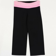 Kirkland Womens Reversible Capri Pants S Small Black Pink Workout Yoga Crop - £10.17 GBP