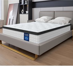 12 Inch White Twin Spring Mattress,Medium Firm With Gel Memory, 75&quot;*39&quot;*12&quot; - £200.76 GBP