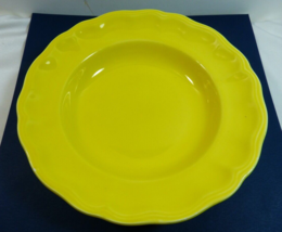 Luneville Faience made in France Pottery Soup Bowl Louis XVI Elysee Yellow - $34.65