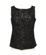 CHANEL Blouse Top Shirt Black Sleeveless CC Button Sz 34 12P 2012 NWT $2190 - £541.79 GBP
