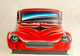 Huge 16&quot; Big custom hot rod auto car truck logo USA STEEL plate Metal Sign 1950 - £52.58 GBP