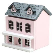 AirAds Dollhouse Miniature Wooden House (Price Each) (Pink) - £7.54 GBP