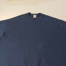 Vintage Jerzees Sweatshirt Adult Men's 3X Blue Sweater Chest 54" Made In USA image 7