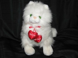 Russ Vintage Caress Soft Pet White Persian Kitty Cat You&#39;re Purr-fect he... - $59.39