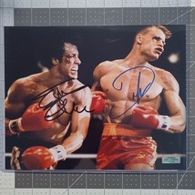 Sylvester Stallone Dolph Lundgren Signed Autographed 8x10 Rocky Photo COA - $167.13