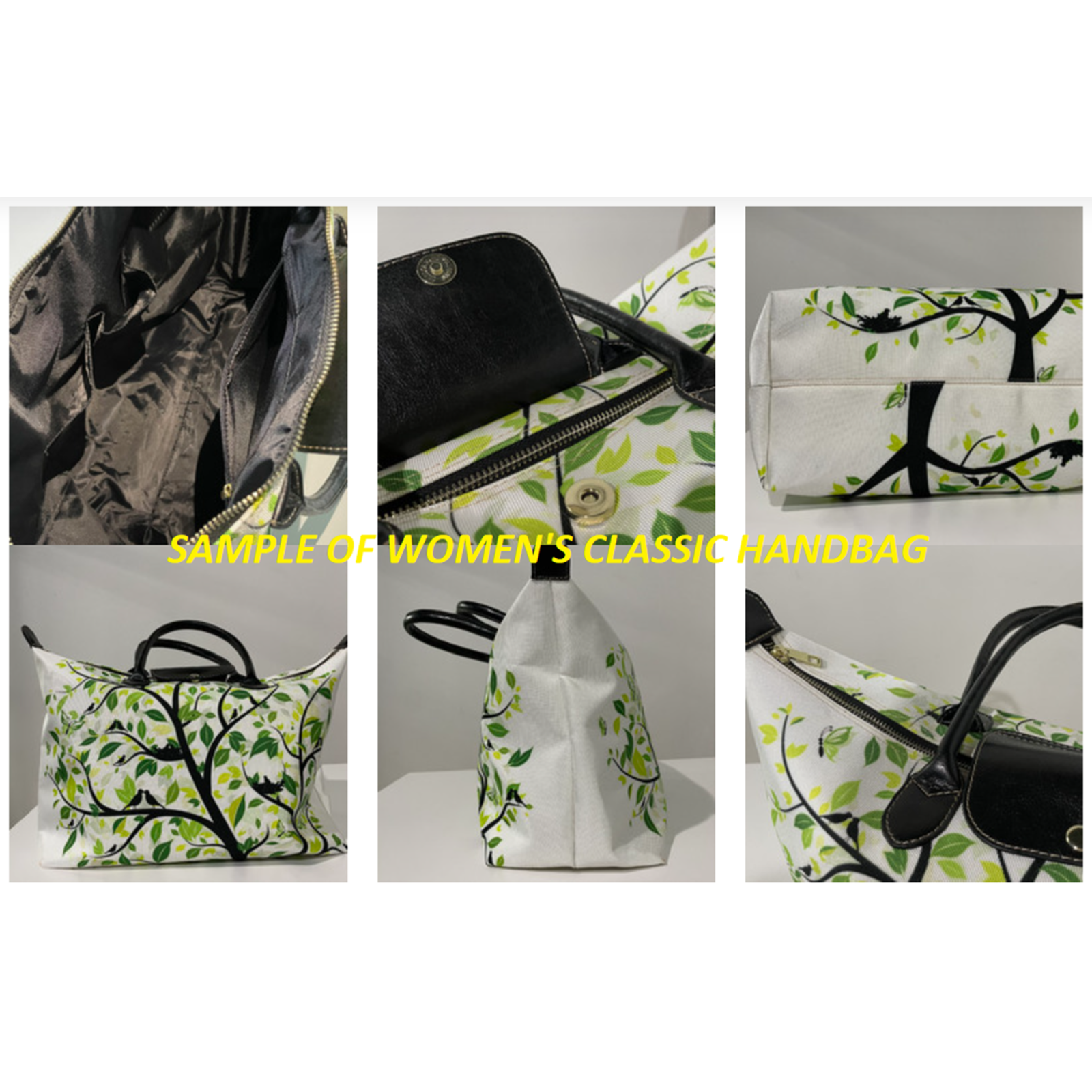 Demon Checkered Black and Green Women's Classic Handbag Item image 7