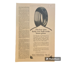 Kelly Balloon Tires Print Magazine Advertisement March 1928 Frame Ready - £6.95 GBP