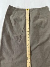 Rafaella Women's Brown Rear Zip & Slit Pockets Pull-On Skirt Size 8 Waist 30" image 2