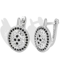 Luxury Wedding Natural Zircon Stud Earrings Hollow Flowers Earrings Beautiful Fo - £7.23 GBP